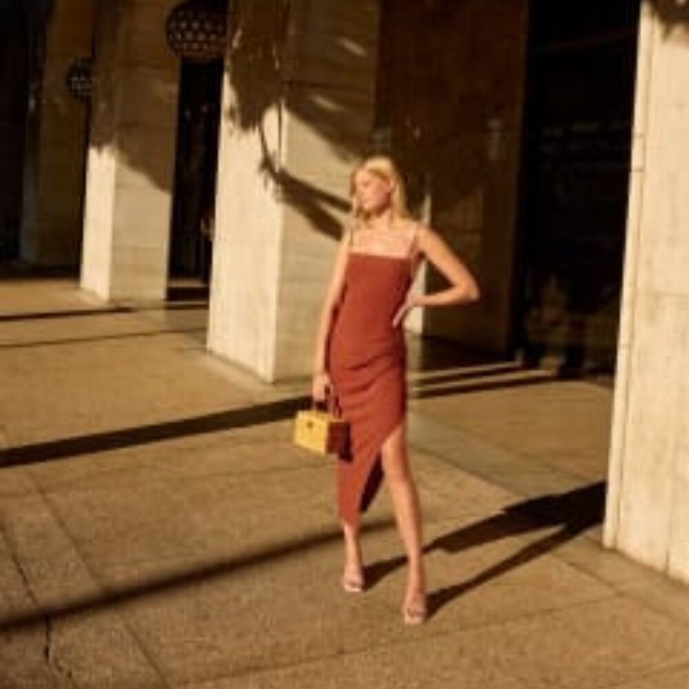 The Reformation - Mignon Dress in Toffee